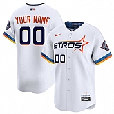 Youth Houston Astros Active Player Custom White 2025 City Connect Limited Stitched Jersey,baseball caps,new era cap wholesale,wholesale hats